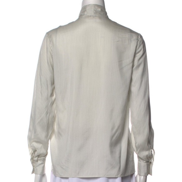 Celine silk striped button up shirt - Picture 3 of 8